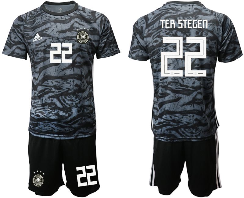 Men 2019-2020 Season National Team Germany black goalkeeper #22 Soccer Jerseys->barcelona jersey->Soccer Club Jersey